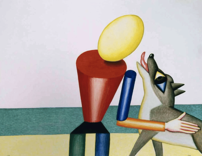 Виктор Пивоваров, Эйдос с собакой, 2000